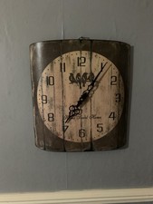 Vintage Wooden Wall Clock With Battery