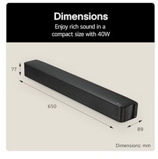 LG SQM1 Compact Wireless Bluetooth Soundbar