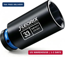 33mm Deep Impact Socket 12 Drive Cr-mo 6-point Metric Axle Nut Removal