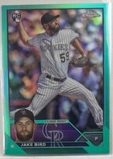 2023 Topps Chrome Update #USC27 Jake Bird Aqua RC SN172/199 Colorado Rockies