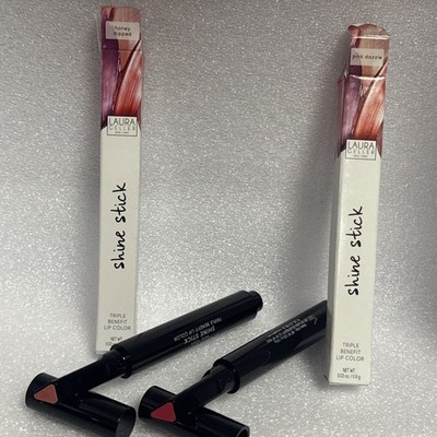 Laura Geller Shine Stick Lippenfarbe Duo Honey Dipped & Pink Dazzle Neu