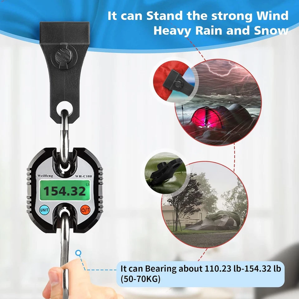 升级重型防水布夹 6 件锁手柄夹适用于野营汽车船罩 — 第 2/4 张图片