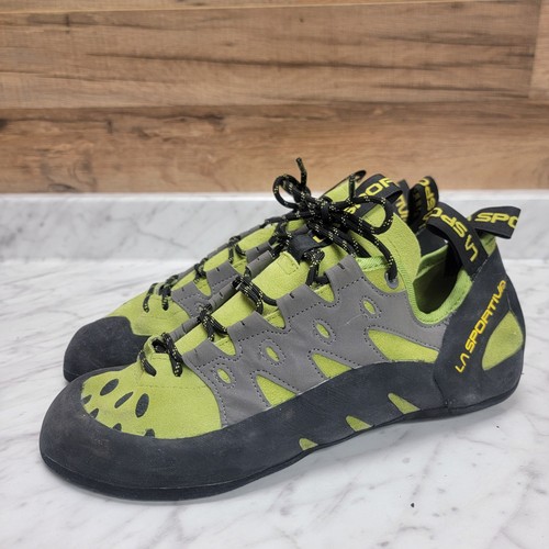 La Sportiva Tarantulace Climbing Shoes Mens Size 12 Black & Green
