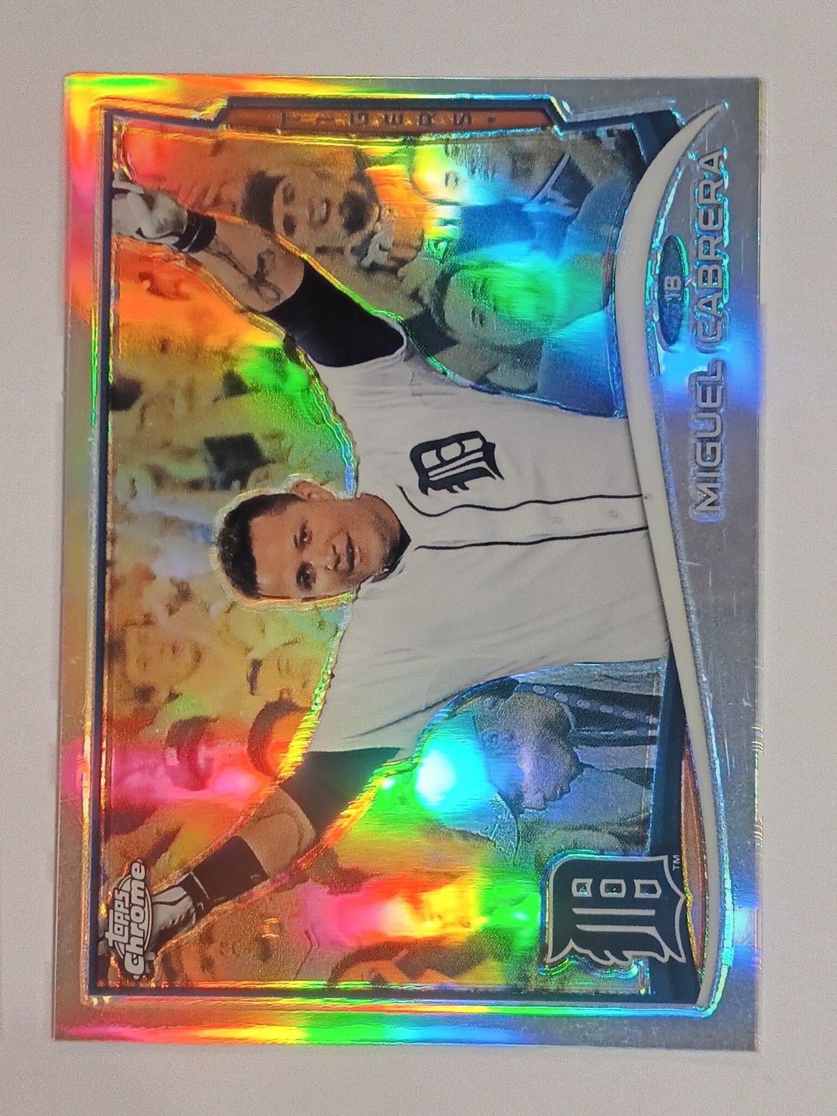 2014 Topps Chrome REFRACTOR Miguel Cabrera #220 Tigers Baseball Card (f3)