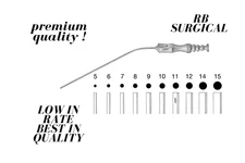 Frazier Suction Tubes 5,6,7,8,9,10,11,12 Surgical Diagnostic Instrument Set of 8