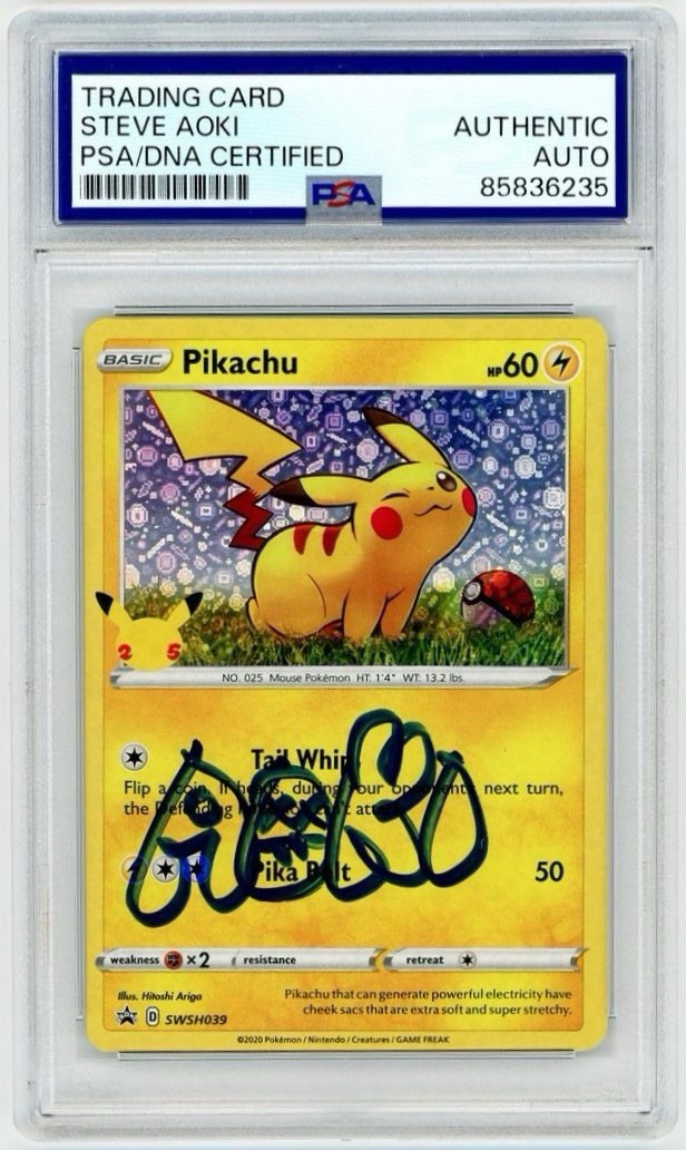 2020 Pokemon Swsh Black Star Promo #039 Pikachu-Holo Psa