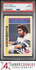 1978 TOPPS ALL-PRO #350 DREW PEARSON COWBOYS HOF PSA 8
