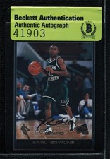 BAS 1998 Press Pass Earl Boykins #32 Seal of Authenticity Auto 3c7