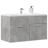 Waschbeckenunterschrank Betongrau 90X38,5X46 Holzwerkstoff