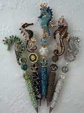 Custom beaded pens. Bling Sea Life Gifts. Basket filler. Journal. Collect 