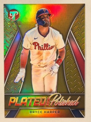 2025 Topps Pristine Bryce Harper Plated & Polished Gold Refractor 28/50