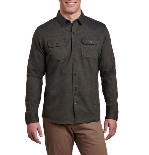 Kuhl Men's Descendr Flannel  Large Serpentine Gray Green