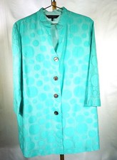 MING WANG LIGHT BLUE WOMEN JACKET SZ L