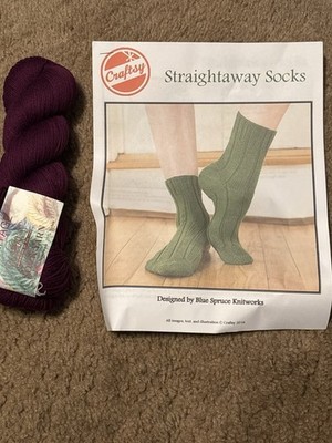 Cascade Heritage Sock Yarn + Craftsy Straightaway Socks Knitting Pattern Kit