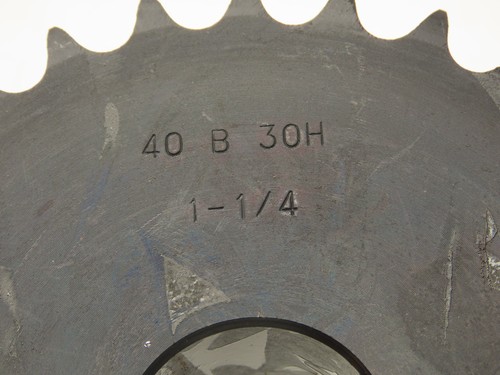 Pignone catena a rulli finitura foro S40 B 30H 30 denti #40 1-1/4"ID lotto di 2 - Foto 3 di 11