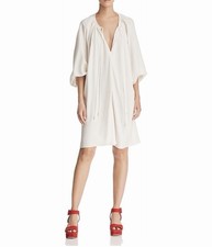 Elizabeth and James Womens Solid Tunic Dress White small