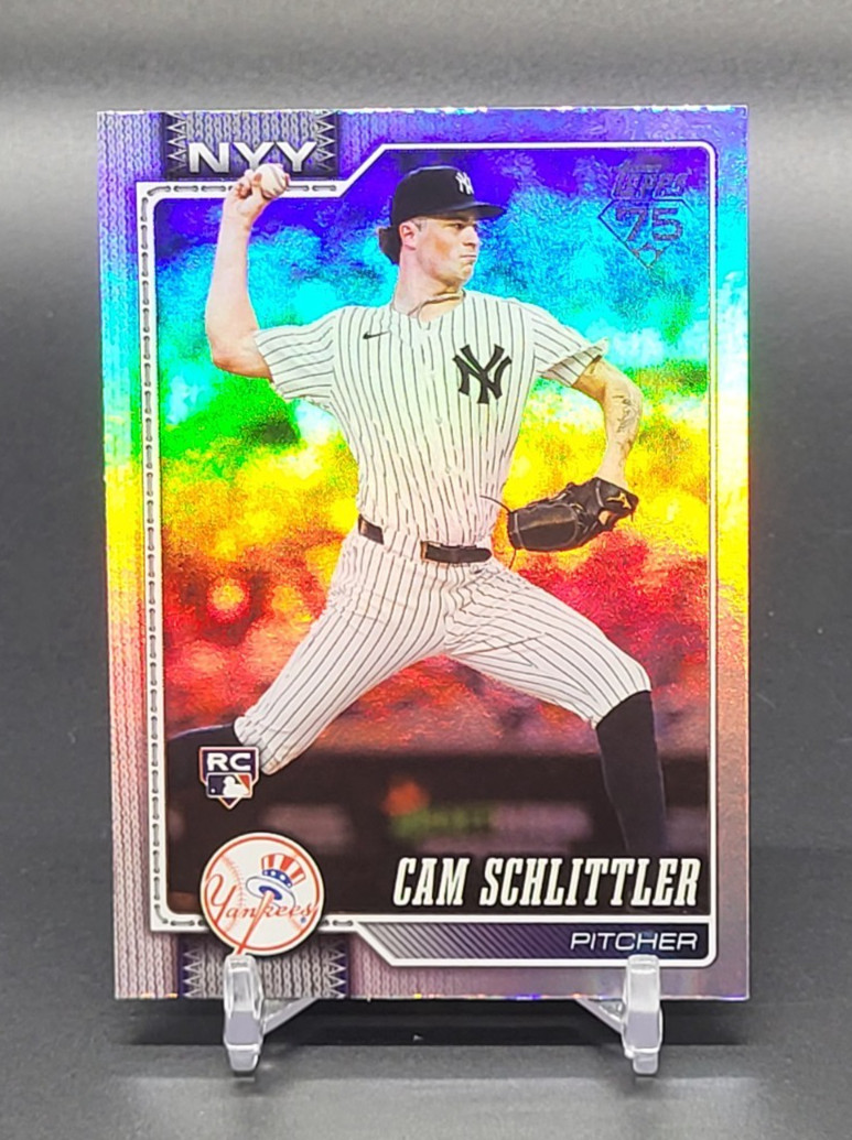 2026 Topps Series 1 CAM SCHLITTLER Rookie RAINBOW FOIL Yankees RC #111