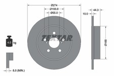 2x Bremsscheibe PRO TEXTAR 92333703 für TOYOTA YARIS AYGO Hybrid MABH10 MXPH10