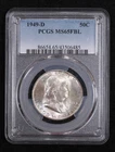 1949 D Half Dollars Franklin PCGS MS-65 FBL