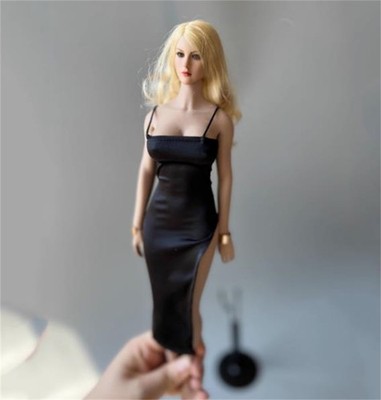 1/6 Scale Satin bodycon split sexy dress ClothesModel for 12'' PH TBl  figure