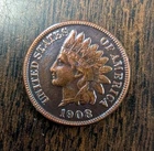 1908 S INDIAN HEAD CENT PENNY--VF & NICE COLLECTIBLE GRADE