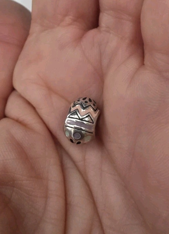 Chamilia Patterned Easter Egg Charm 925 Sterling … - image 4