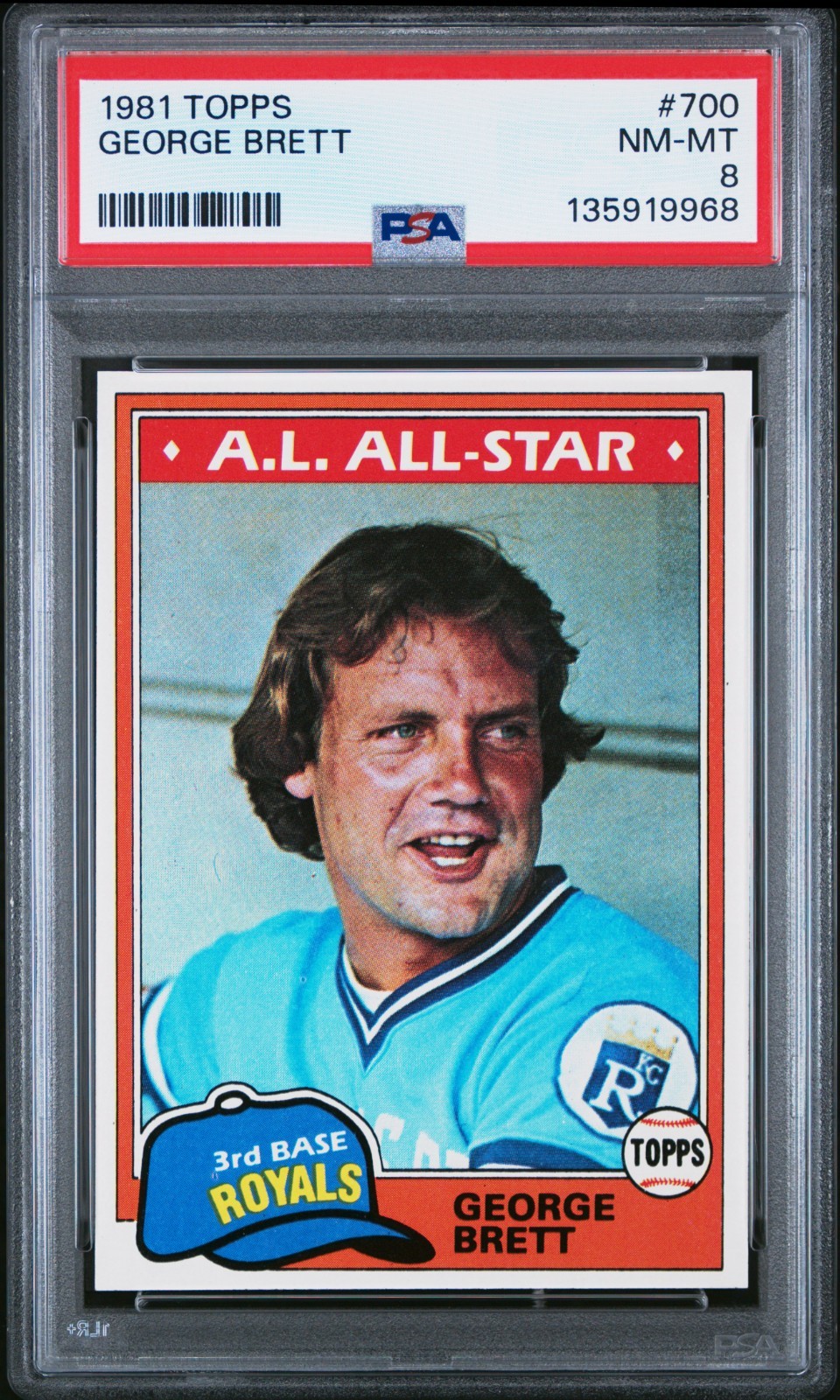 PSA 8 NM MINT 1981 TOPPS GEORGE BRETT #700 ROYALS 19968 B304