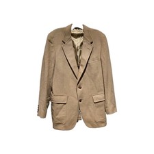 Vtg Men's Camel Hair Sport Coat Blazer Jacket Size 42 Tan