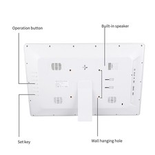 17 Inch Digital Photo Picture Frame Alarm Clock Player Album With Remote Con Fit