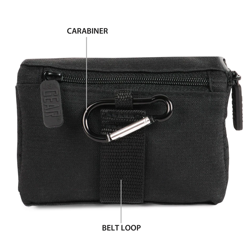 Estuche compacto para cámara digital con interior acolchado, lazo para cinturón y bolsillo adicional Foto 4 de 4