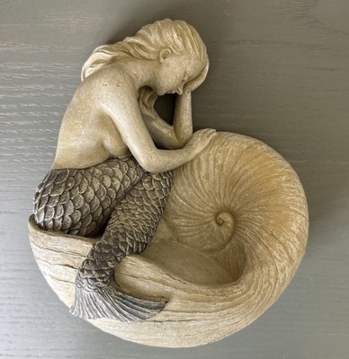 Design Toscano Mermaid & Nautilus Shell Wall Mounted Hanging Sculpture LOVELY