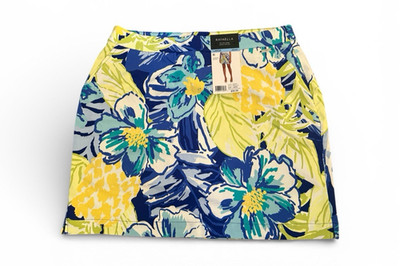 RAFAELLA  Floral Skort Size Large Floral Stretch Fabric