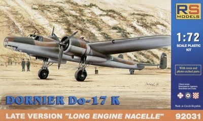 RS Models 92031 1:72 Dornier Do-17K Late Version