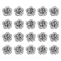 20 StüCk Blumen-Applikationen FüR 3D BlüTen-Spitze, 2,8Cm Silber