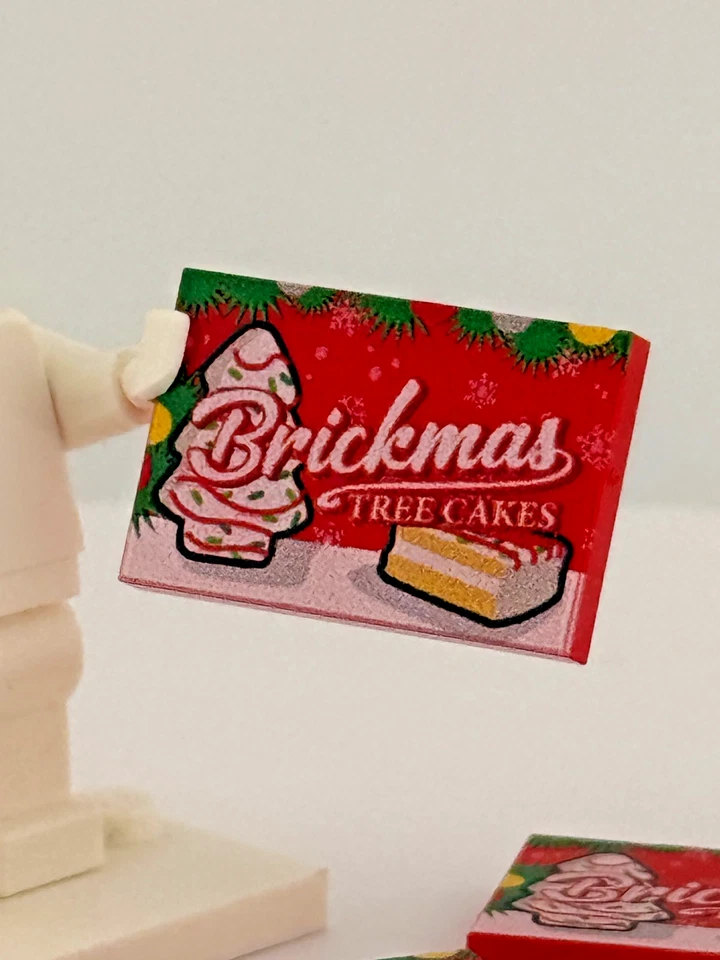 LEGO Personalizado Impreso Árbol de Navidad Snack Pastel Azulejo para Minifiguras y Sin usar, en caja NUEVO Foto 2 de 3