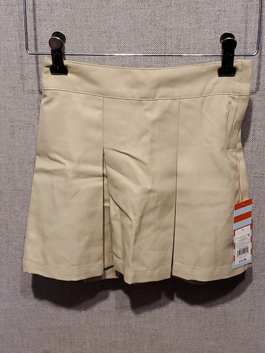Cat & Jack Girls' Pleated Uniform Scooter Skirt Khaki Size 4 New With Tags - Picture 4 of 4