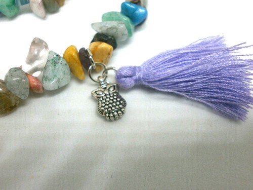 Pulsera "Chips de piedras naturales" charms de Buho - Imagen 2 de 6