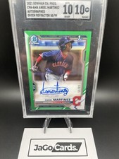 2021 Angel Martinez bowman 1st True Green Autograph /99 Refractor SGC 10+10 Auto