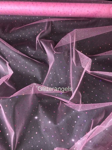 Holographic Sequin Tulle Net Fabric 58” Wide Tutu Dress Crafts Decor Wedding - Picture 21 of 32