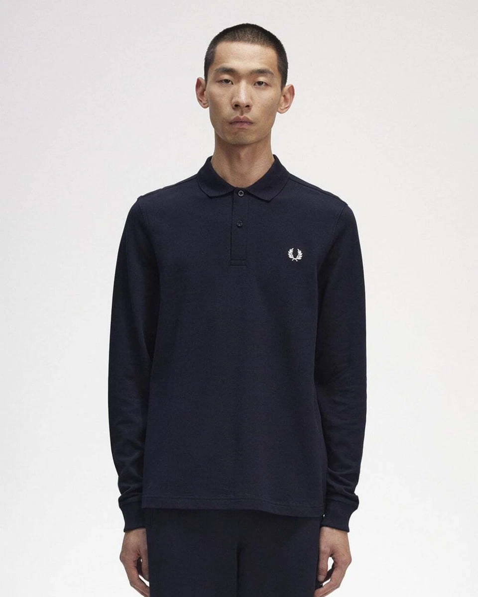 Fred perry mens long sleeve polo cheap