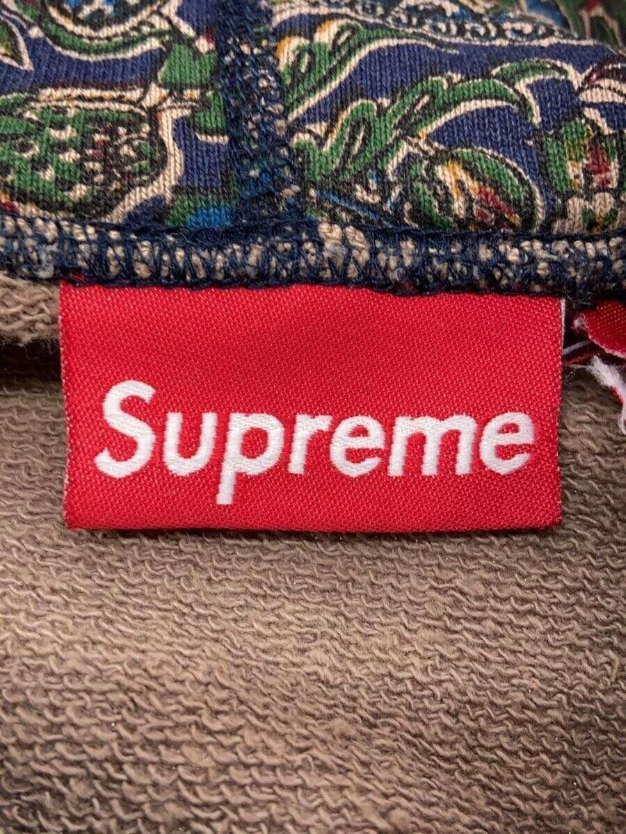 Felpa con cappuccio Supreme Paisley 2011 Navy M piccola scatola logo vintage
