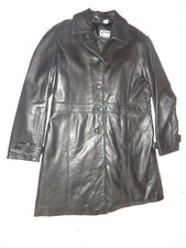 Women's Excelled High Quality Leather Jackets Black 3/4 Long