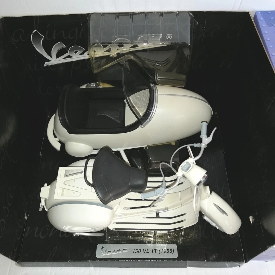 NEW RAY 1/6 VESPA PIAGGIO 150 VL 1T 1955 CON SIDECAR - Immagine 3 di 3