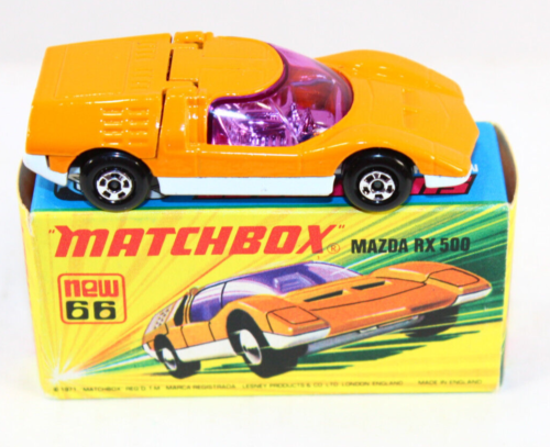 1971 Matchbox Lesney Superfast #66 Mazda RX 500 Voiture (NM) Boîte (NM) Angleterre - Photo 1 sur 14