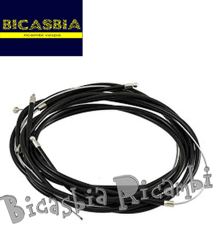 5716 - KIT CAVI ASSEMBLATI FILI FRENO GAS GUAINA NERA PIAGGIO 50 CIAO PX