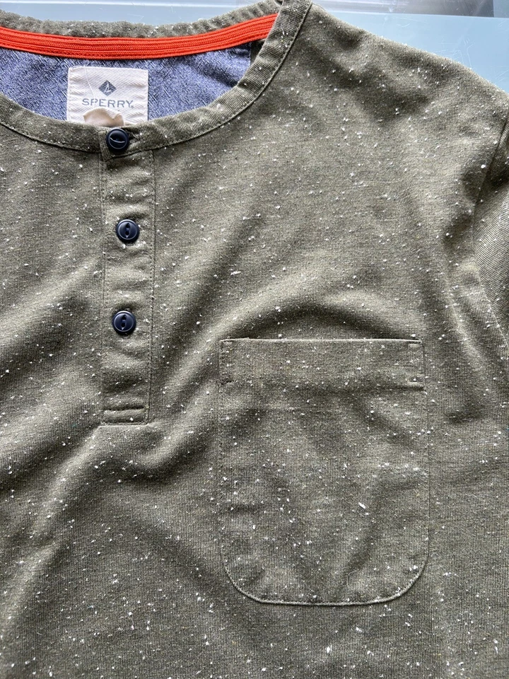 Футболка Sperry Top-Sider M с длинным рукавом зеленая с белыми характеристиками - Изображение 3 из 4