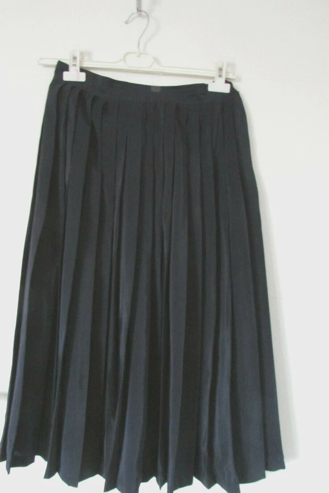  AUTHENTIQUE JUPE PLISSÉE MARINE DES ANNÉES 60/70. TAILLE 40 - VINTAGE. - Photo 3/3