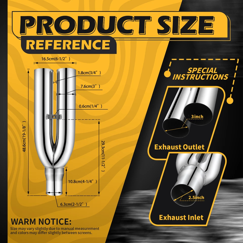 Выхлопные трубы 2,5 дюйма 3 дюйма наружные 19 дюймов наконечники из нержавеющей стали для Lexus IS400 IS430 - Изображение 2 из 4