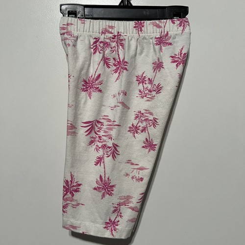 Gap Kids Girls Pants W/ All Over Palm Tree Print in White/Pink - Picture 3 of 8