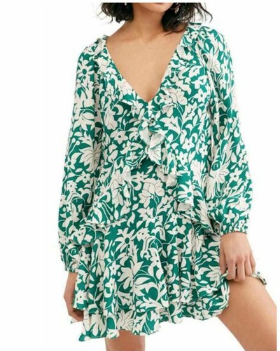 People Rebecca Ruffle Mini Dress sz 